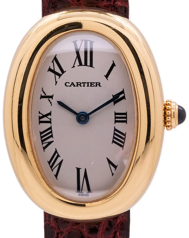 Cartier Baignoire 1954 22mm Yellow gold White