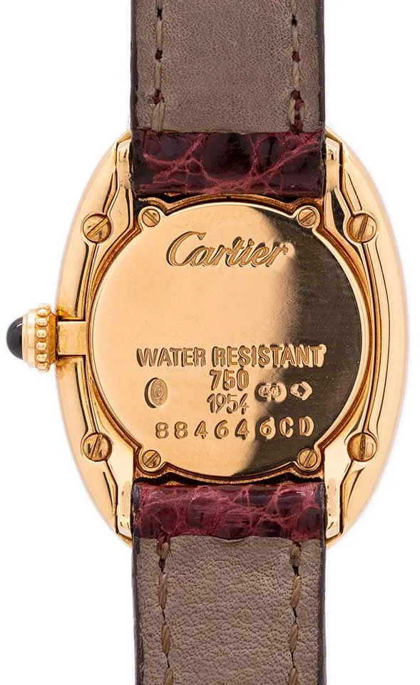 Cartier Baignoire 1954 22mm Yellow gold White 3