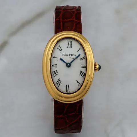 Cartier Baignoire 78094 22mm Yellow gold White