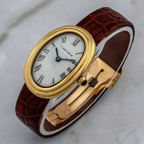 Cartier Baignoire 78094 22mm Yellow gold White 2