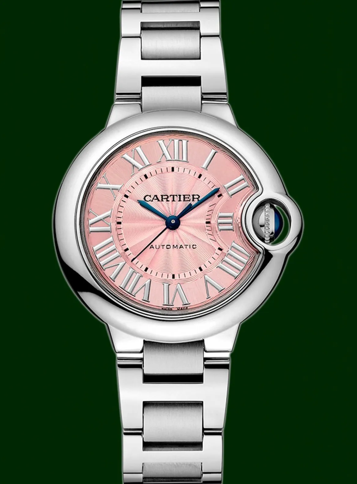 Cartier Ballon Bleu 33mm W6920100 33mm Stainless steel Pink