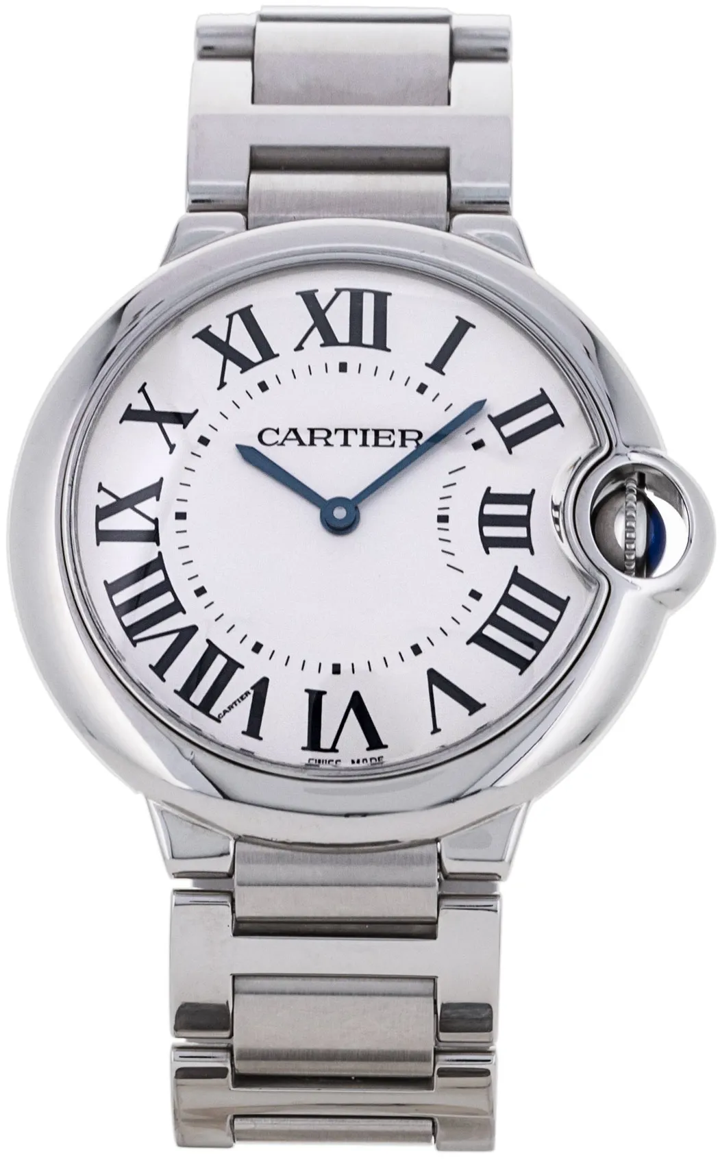 Cartier Ballon Bleu 36mm W69011Z4 36mm Stainless steel Silver Roman Numeral