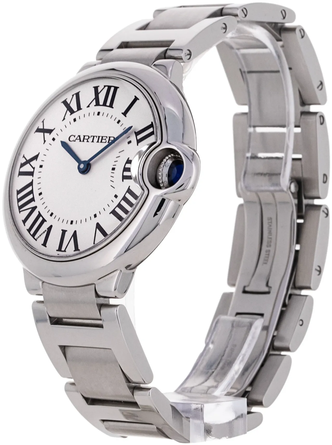 Cartier Ballon Bleu 36mm W69011Z4 36mm Stainless steel Silver Roman Numeral 1