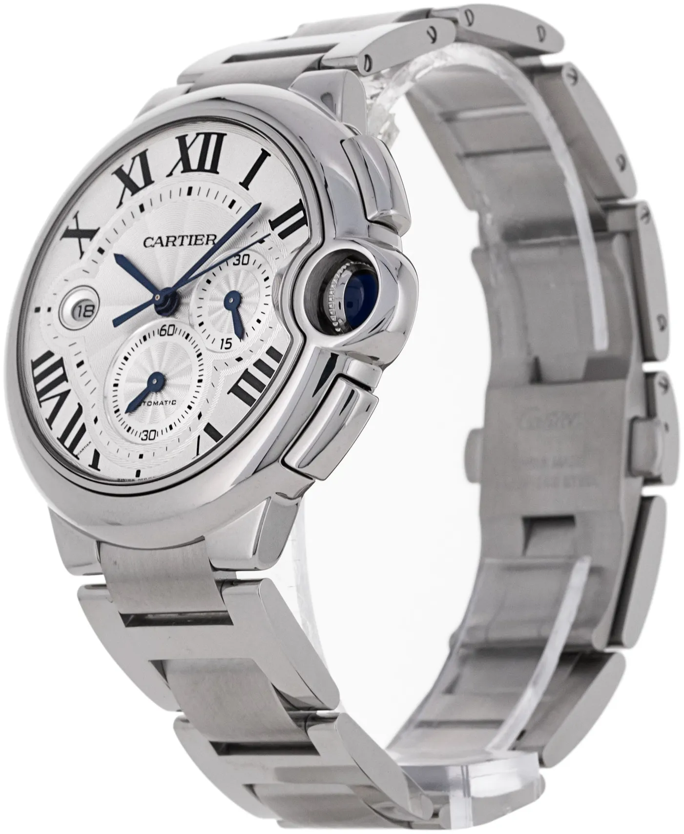 Cartier Ballon Bleu W6920002 47mm Stainless steel Silver Roman Numeral 1