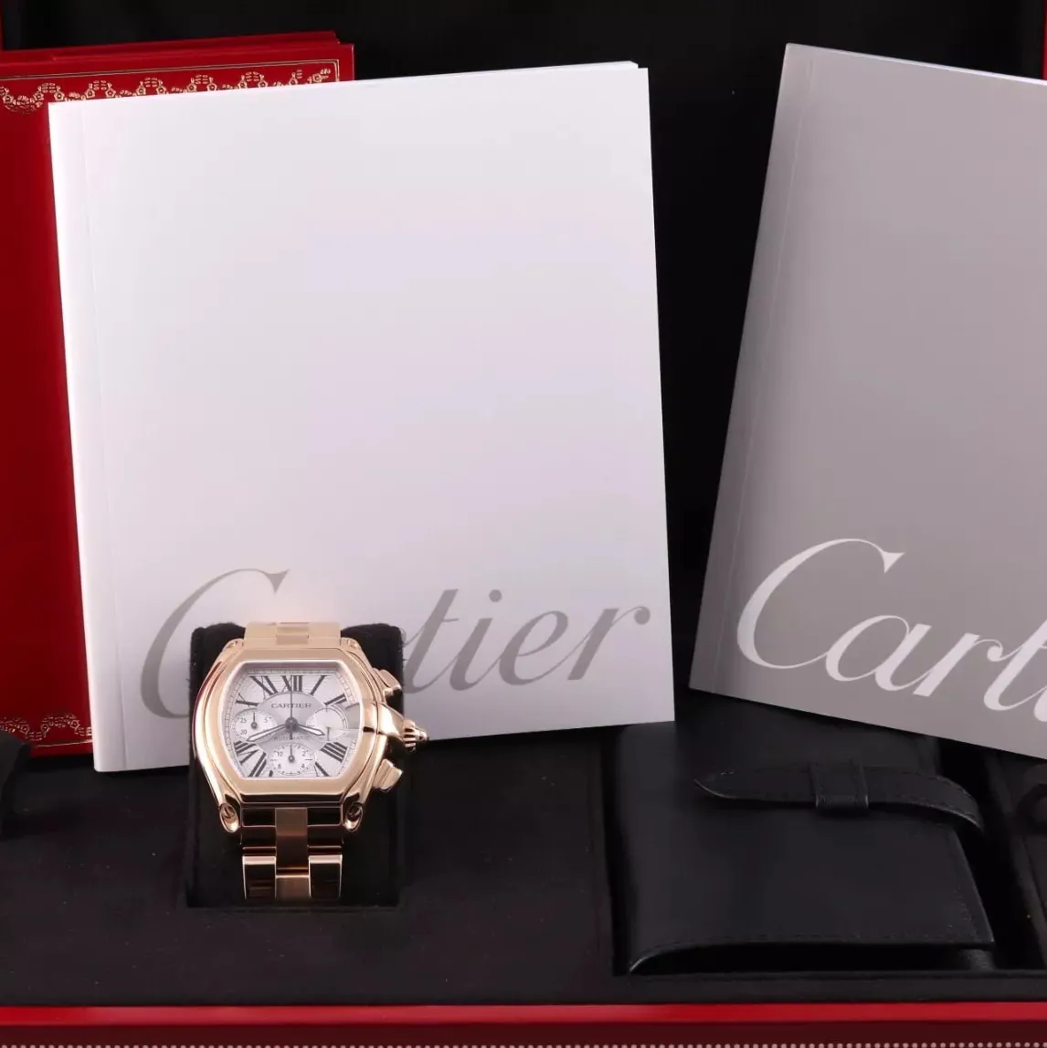 Cartier Roadster 2619 47mm Yellow gold Silver 6