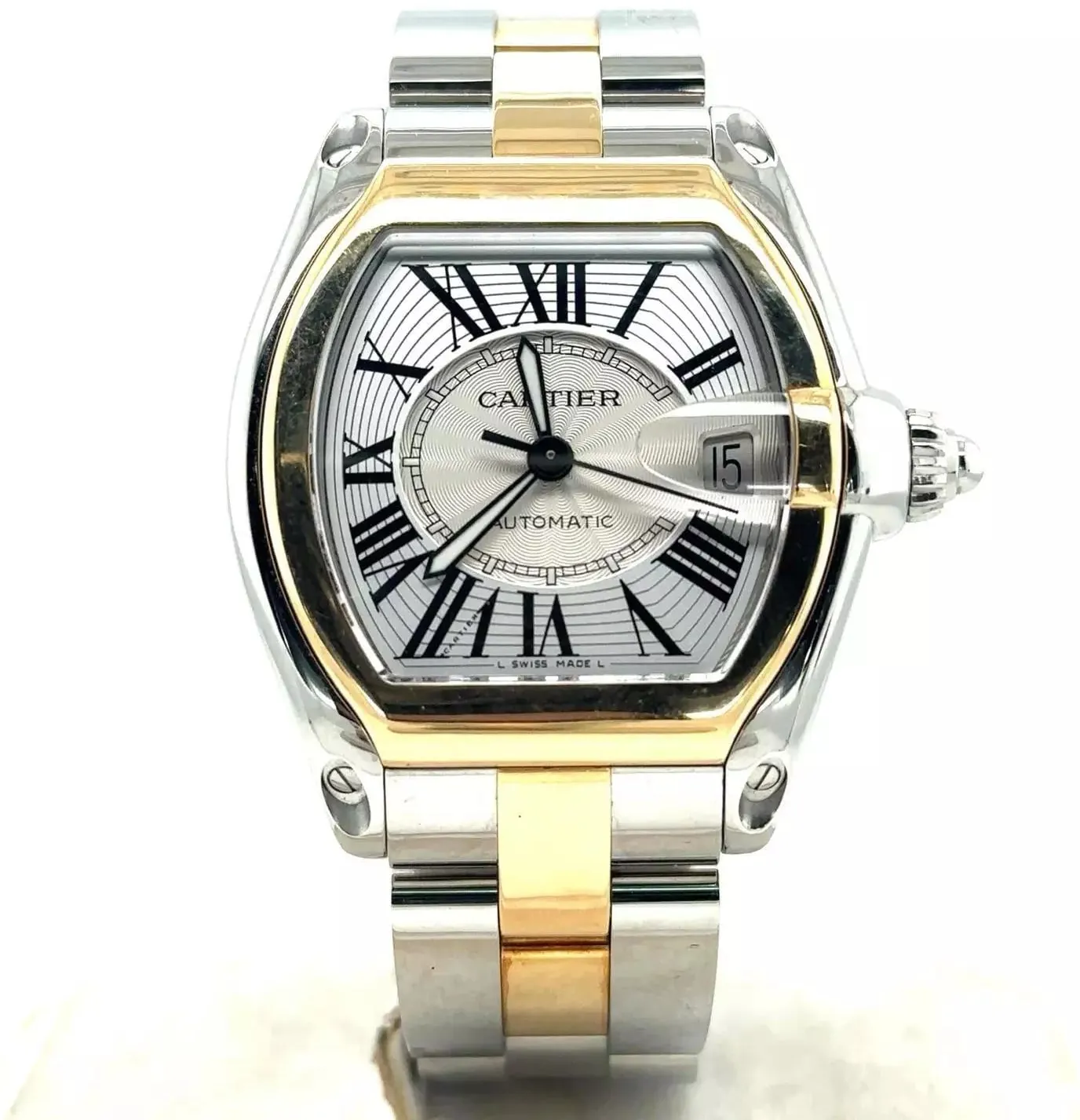 Cartier Roadster w62031y4 38mm Yellow gold Silver