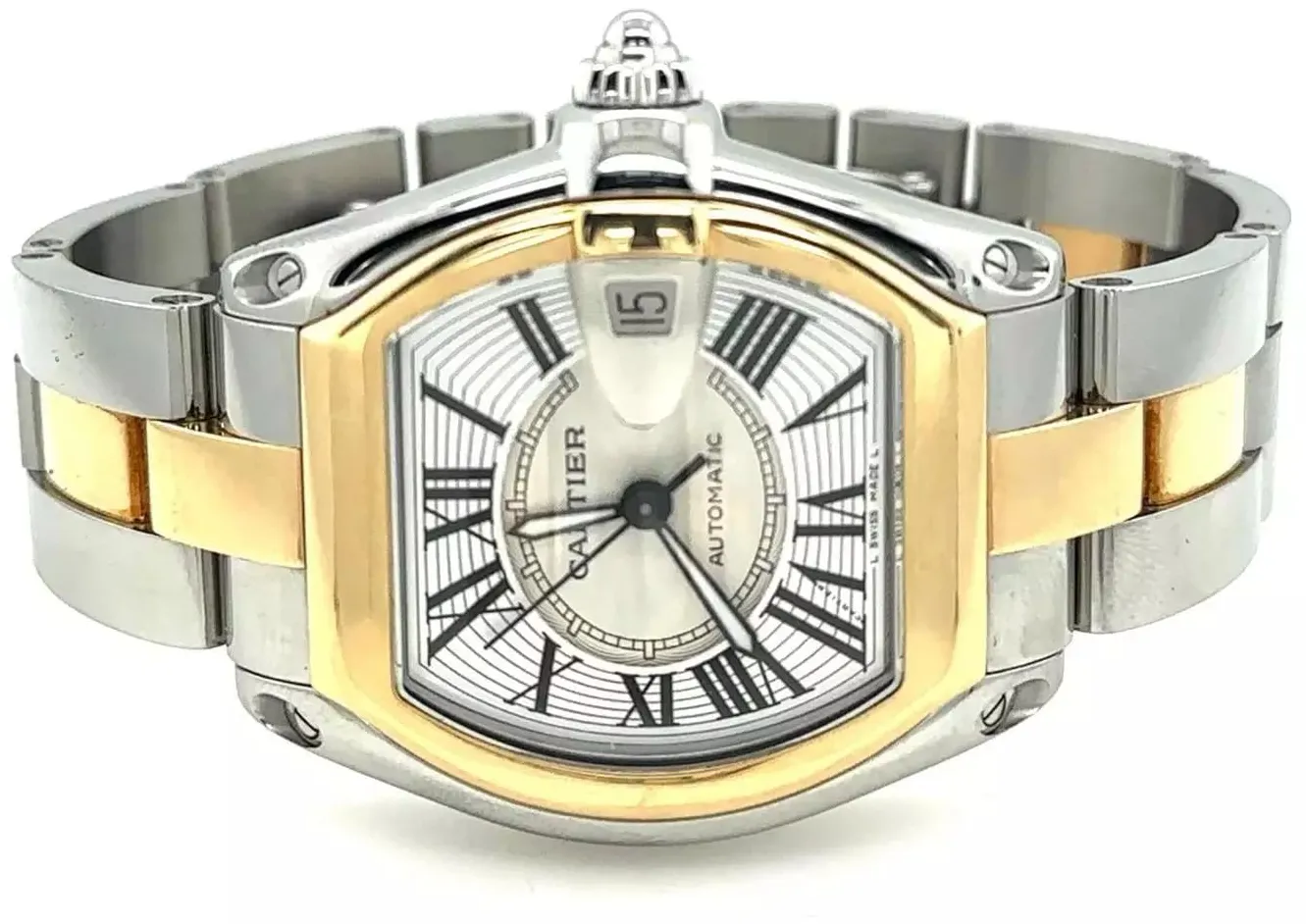 Cartier Roadster w62031y4 38mm Yellow gold Silver 3