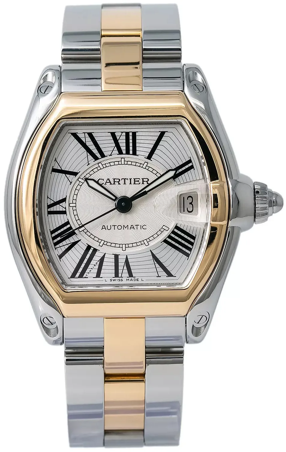 Cartier Roadster w62031y4 38mm Yellow gold Silver