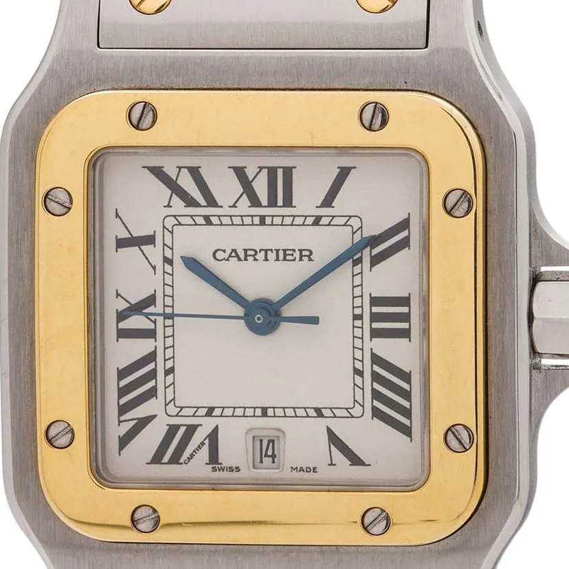 Cartier Santos 1566 29mm Yellow gold White