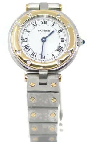 Cartier Santos 81913 27mm Yellow gold and Stainless steel White