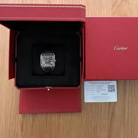 Cartier Santos Dumont WSSA0046 43.5mm Stainless steel Black 5