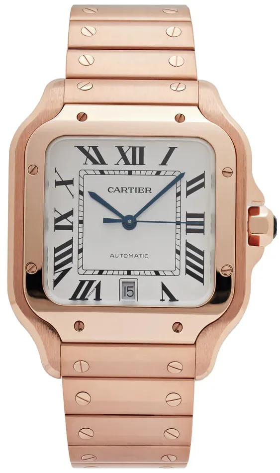 Cartier Santos WGSA0018 40mm Rose gold Silver