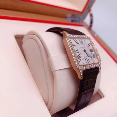 Cartier Santos WH100351 Rose gold Silver 1