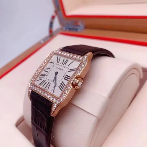 Cartier Santos WH100351 Rose gold Silver 2