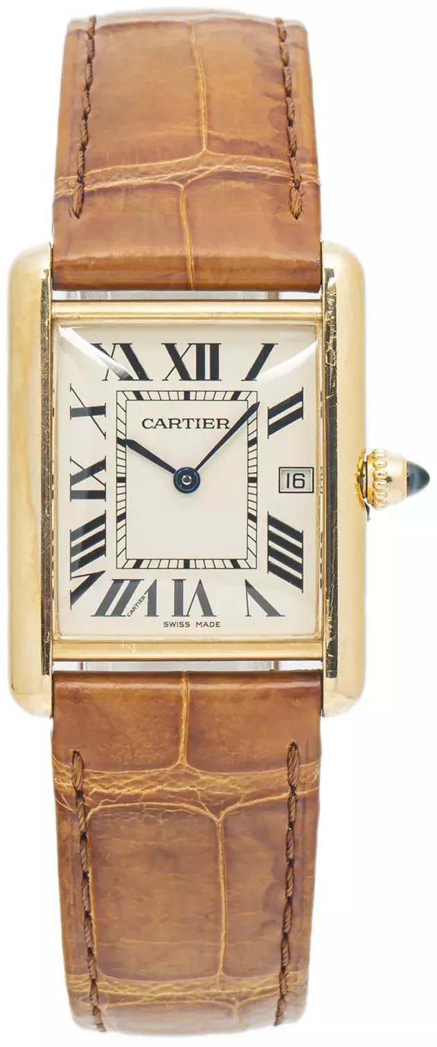 Cartier Tank Louis W1529756 33.5mm Yellow gold Silver