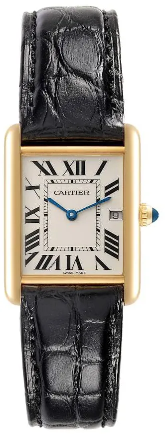 Cartier Tank Louis W1529756 33.5mm Yellow gold Silver