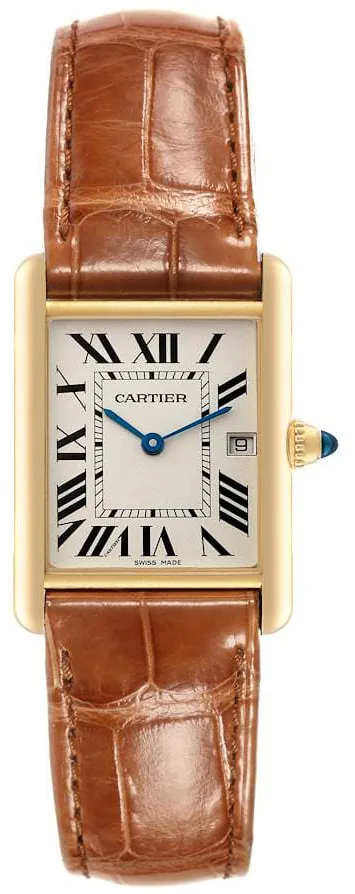 Cartier Tank Louis W1529756 33.5mm Yellow gold Silver