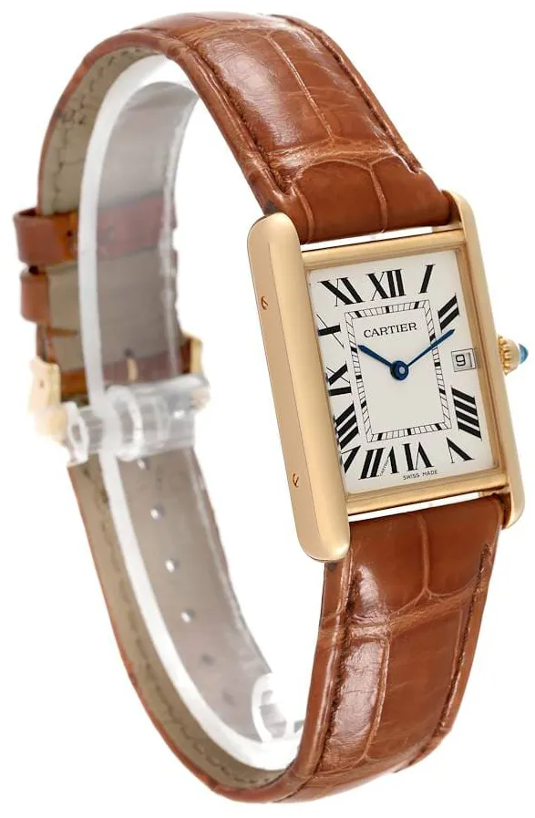 Cartier Tank Louis W1529756 33.5mm Yellow gold Silver 2