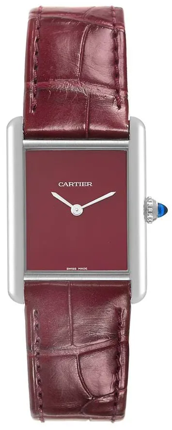 Cartier Tank Must WSTA0054 33.5mm Stainless steel Burgundy