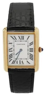 Cartier Tank Solo W1018855. 34mm Yellow gold Silver