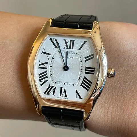 Cartier Tortue W1556362 39mm Rose gold Silver