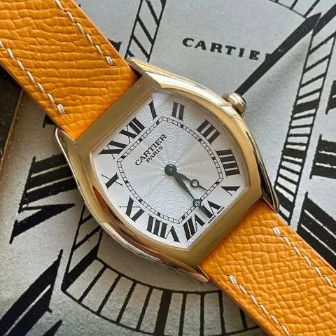 Cartier Tortue 34mm Yellow gold White