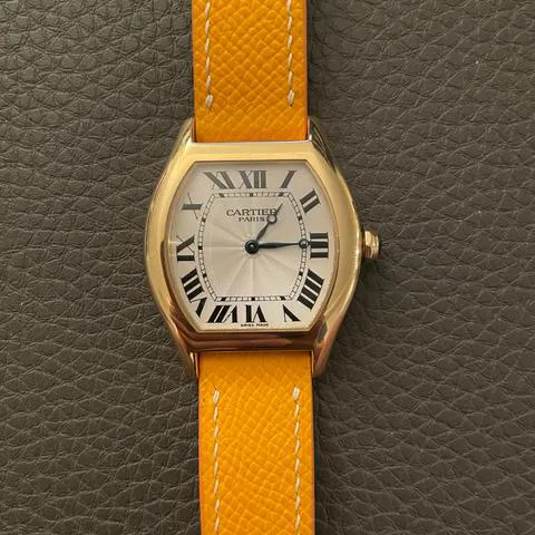 Cartier Tortue 34mm Yellow gold White 18