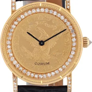 Corum Coin Watch 1882 28mm Yellow gold Golden