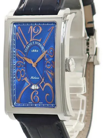 Cuervo y Sobrinos Prominente A1012NUM Stainless steel Blue Japan | Dealer |  EveryWatch