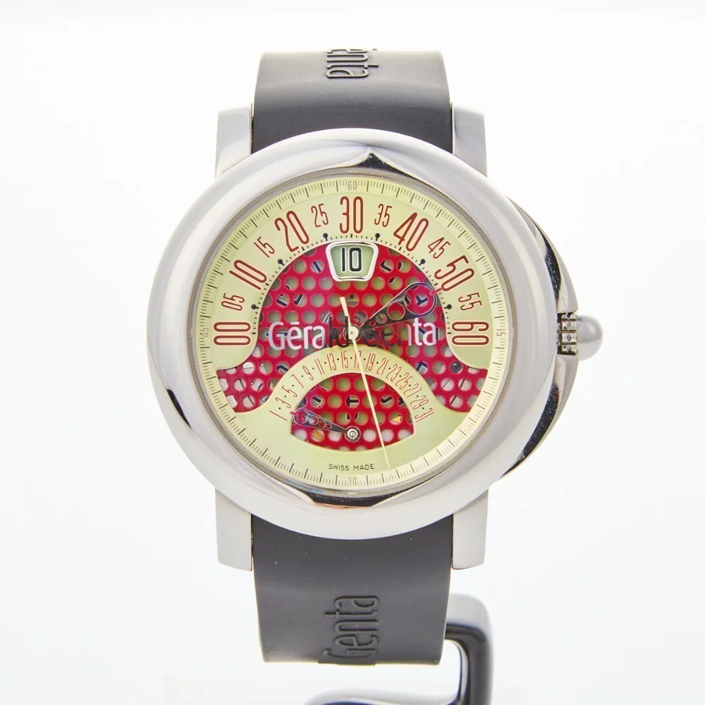 Gérald Genta Arena Bi-Retrograde BSP.Y.10 47mm Stainless steel Red and Green gold