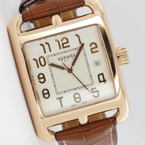 Hermès Cape Cod 36.5mm Rose gold White