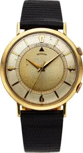 LeCoultre Memovox 34mm 14k yellow gold Silver Two-Tone