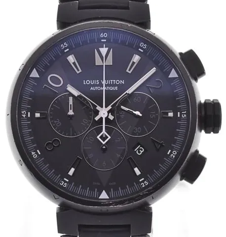 Louis Vuitton Q1A62 46mm Stainless steel Black