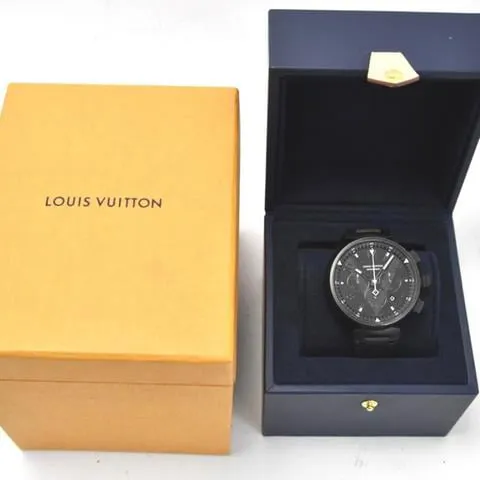 Louis Vuitton Q1A62 46mm Stainless steel Black 8