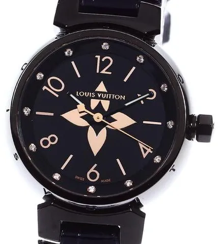 Louis Vuitton QA155 28mm Stainless steel Black