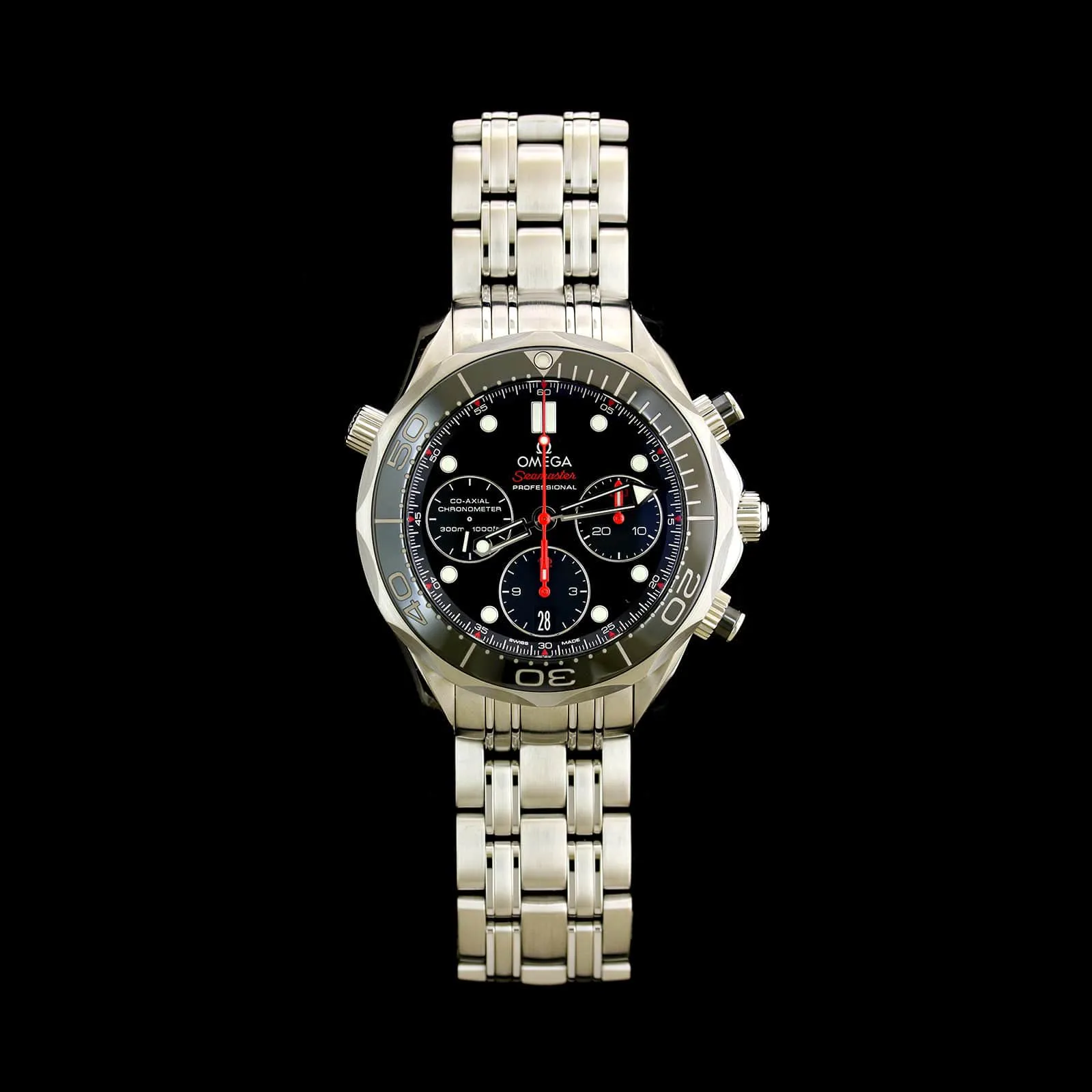 Omega Seamaster Stainless steel Black