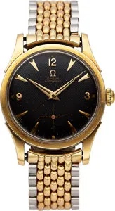 Omega 35mm Stainless steel and Gold-plated Black