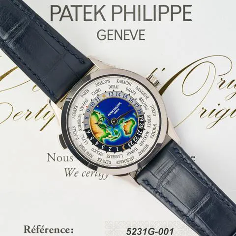 Patek Philippe World Time 5231G-001 38.5mm White gold White