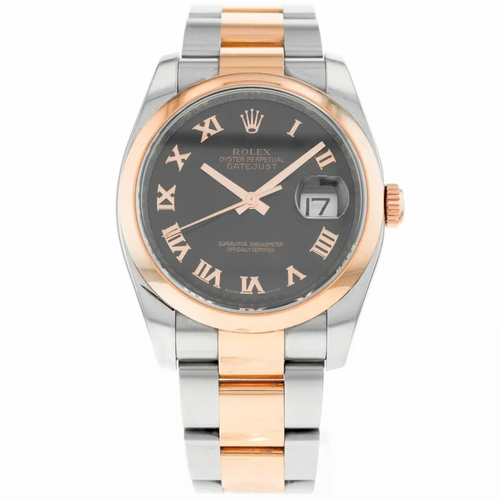 Rolex Datejust 36 116201 36mm Rose gold Black