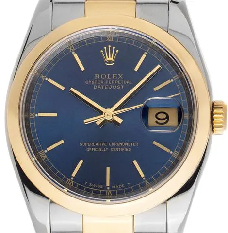 Rolex Datejust 36 116203 36mm Yellow gold and Stainless steel Blue