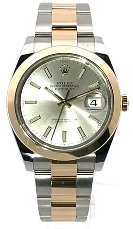 Rolex Datejust 41 126303 41mm Yellow gold and Stainless steel Silver