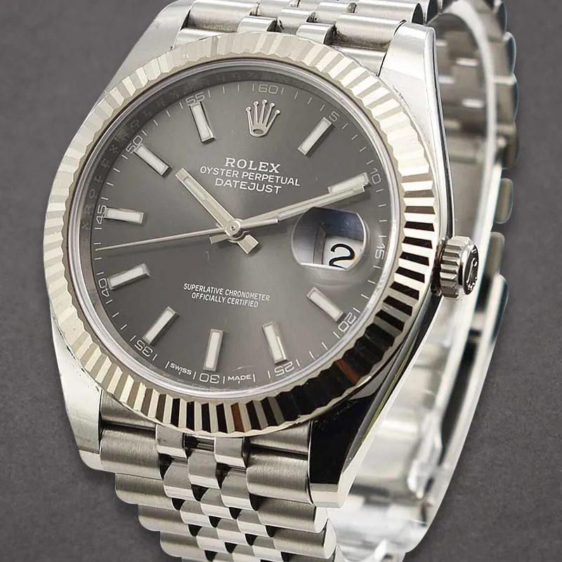 Rolex Datejust 41 126334-0014 41mm White gold and Oystersteel Gray