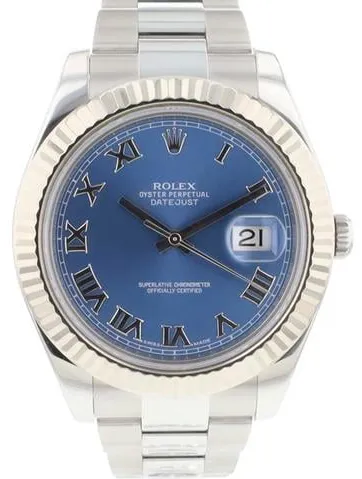 Rolex Datejust II 116334 41mm Yellow gold and Stainless steel Blue