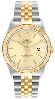 Rolex Datejust Turn-O-Graph 16263 Yellow Gold$Steel Champagne