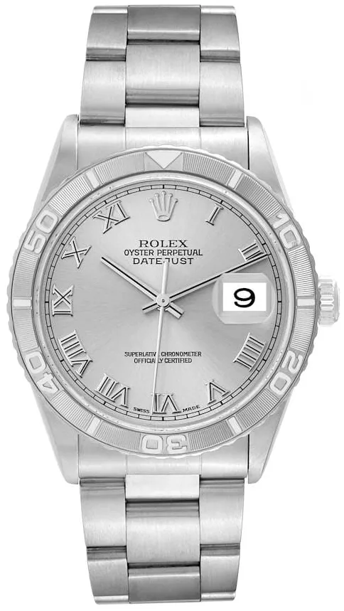 Rolex Datejust Turn-O-Graph 16264 36mm Stainless steel Silver