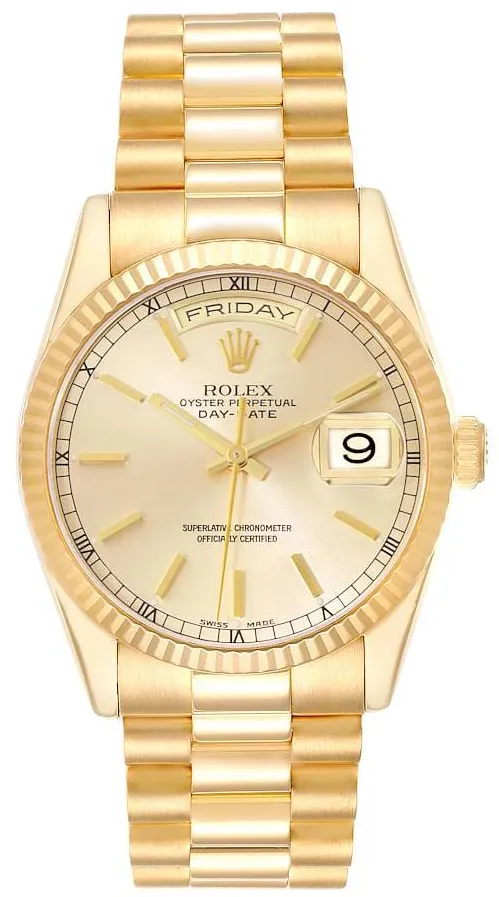 Rolex Day-Date 36 118238-0103 36mm Yellow gold Champagne