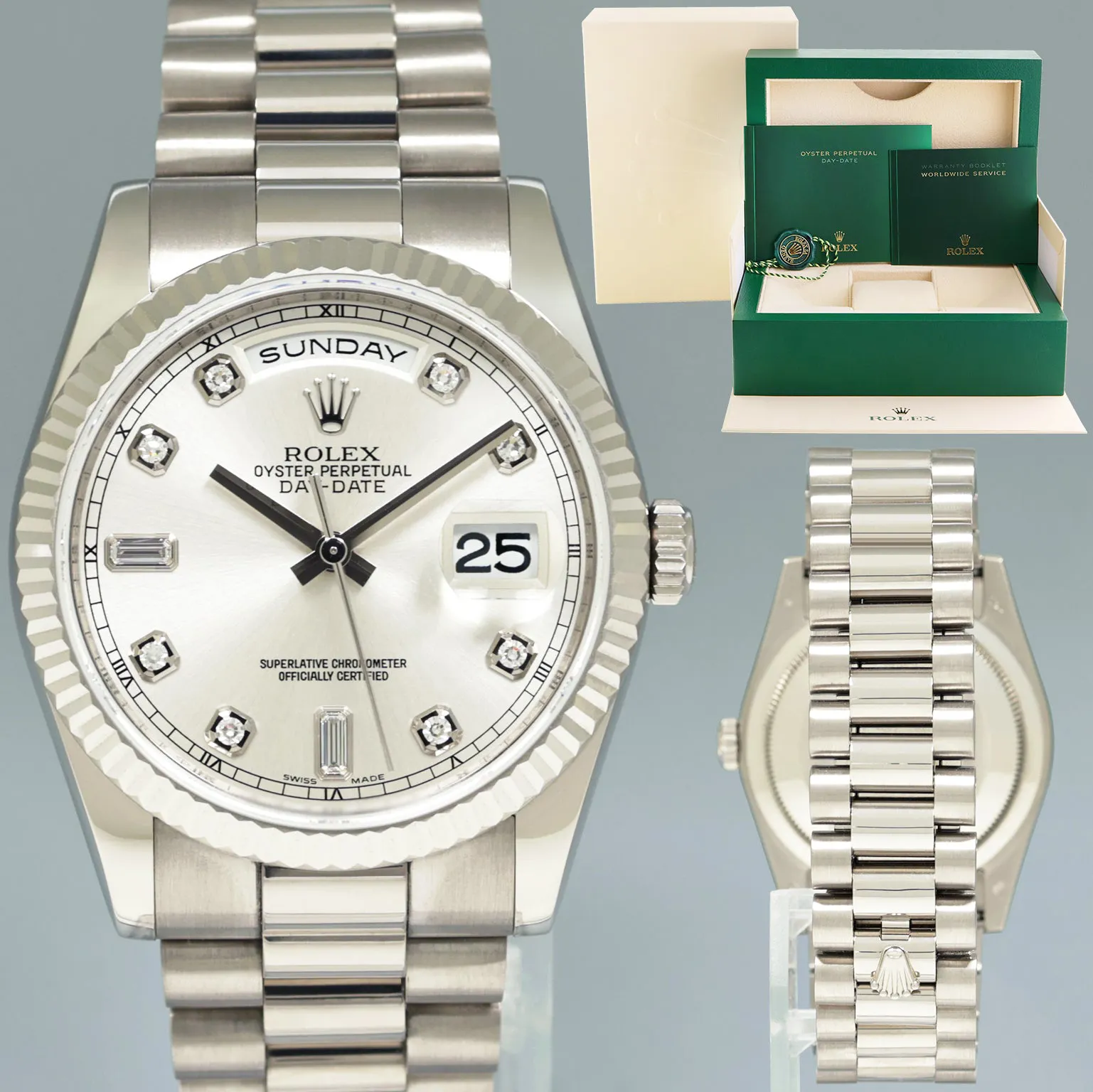 Rolex Day-Date 36 118239 36mm White gold Silver