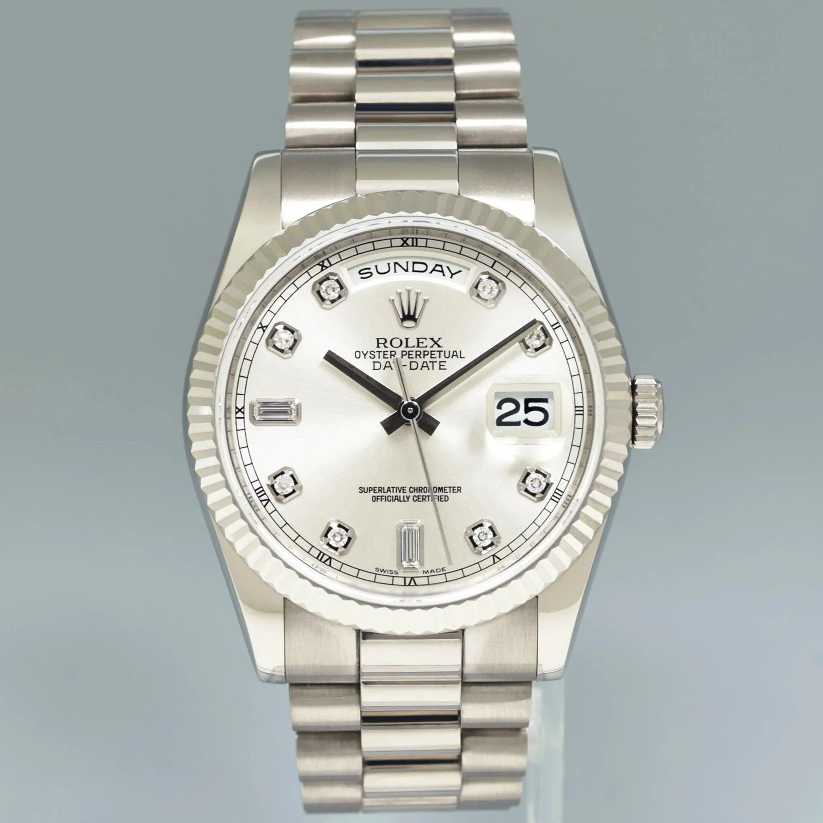 Rolex Day-Date 36 118239 36mm White gold Silver 1