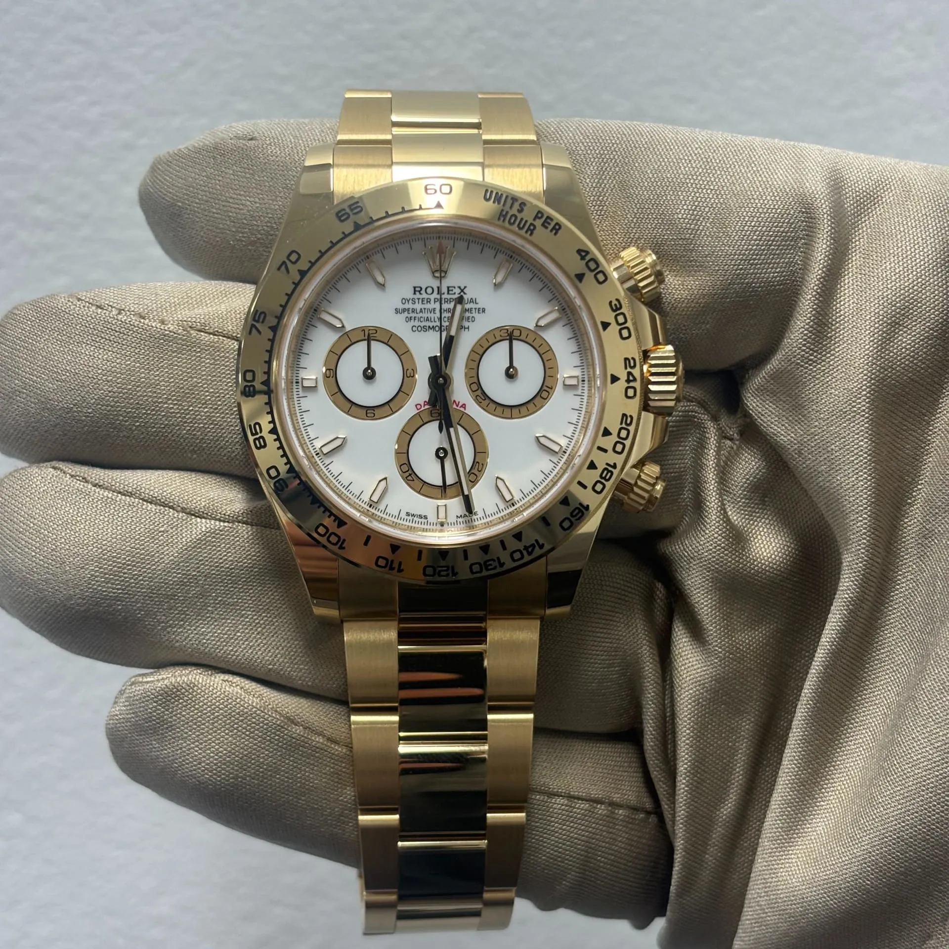 Rolex Daytona 126508-0001 40mm 18k yellow gold White