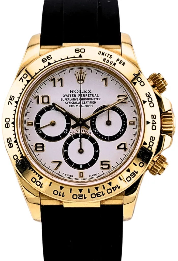 Rolex Daytona 16518/W682838 40mm Yellow gold White